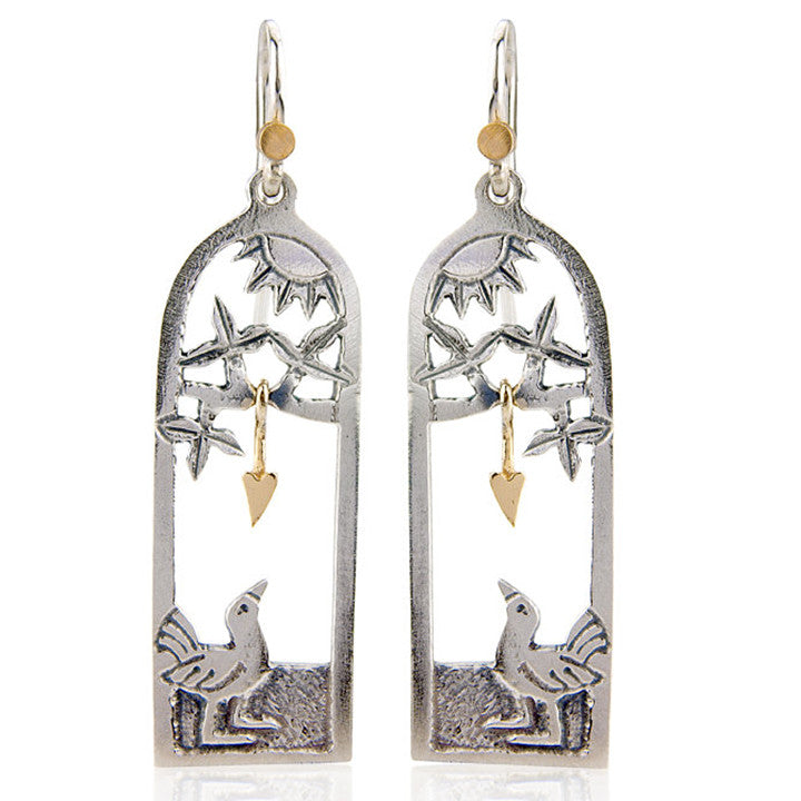 'Imaginary Bird' drop earrings