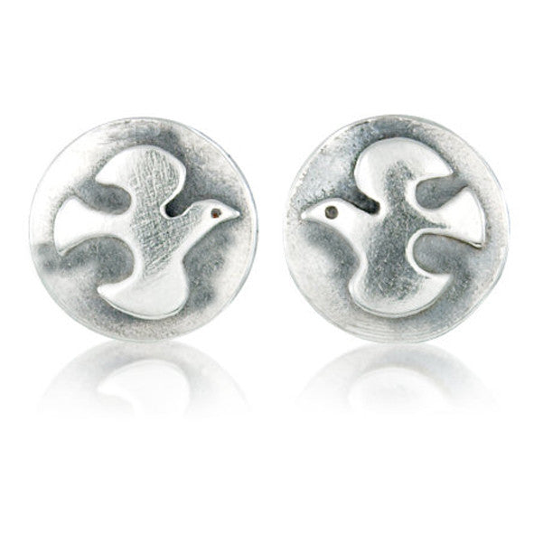 Sterling silver hot sale dove earrings
