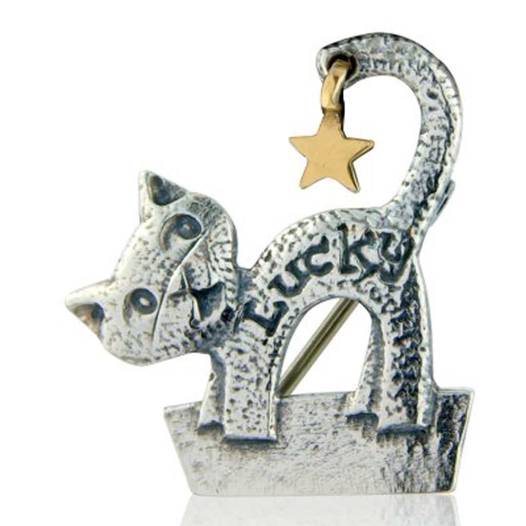 'Lucky Star Cat', brooch