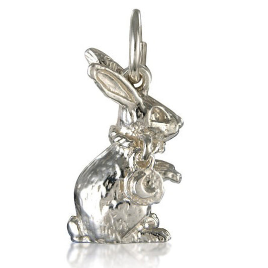 'Moonshine Bunny, silver charm