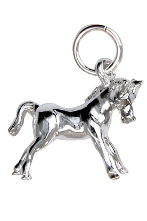 Sterling silver horse best sale charm