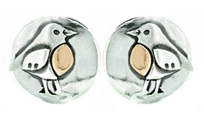 Robin, rose gold stud earring