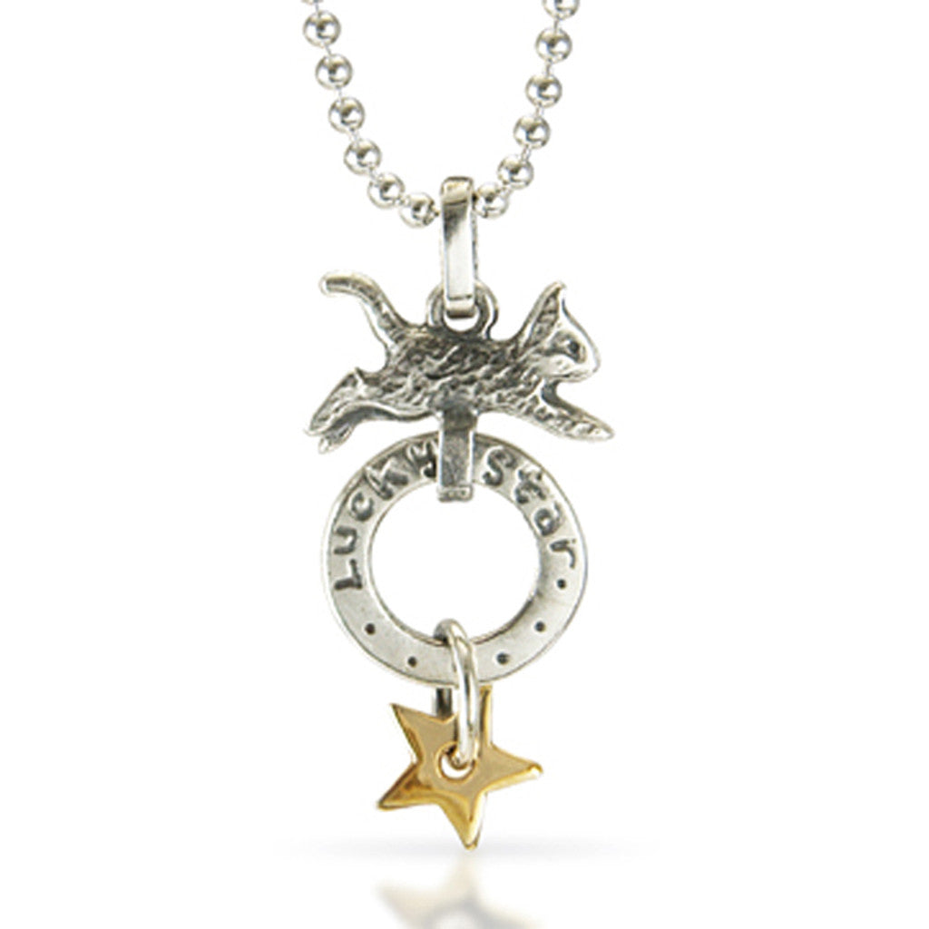 lucky star cat, necklace
