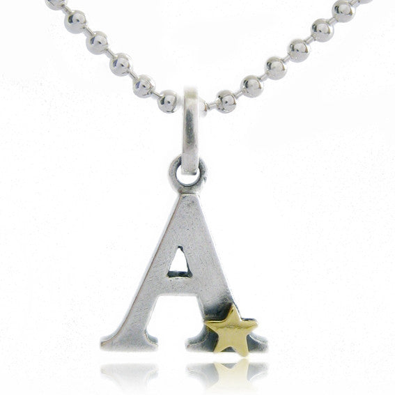 Personalised Initial Necklace with Gold Star