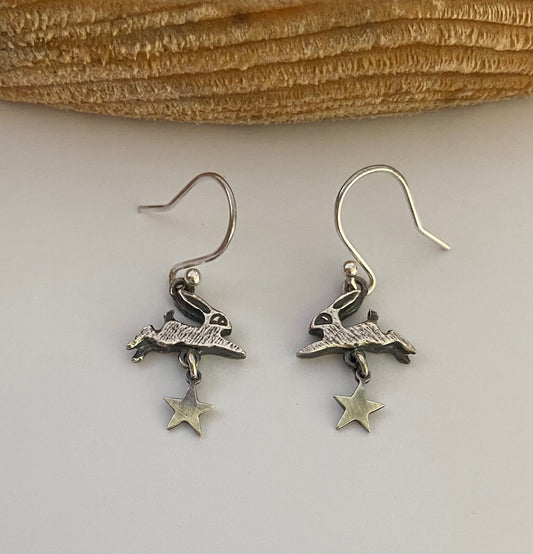 ‘Hare and Star' drop earrings