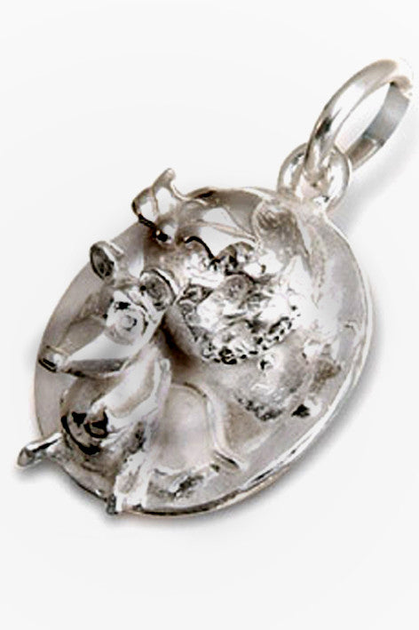'Mouse and Christmas Pudding', silver charm