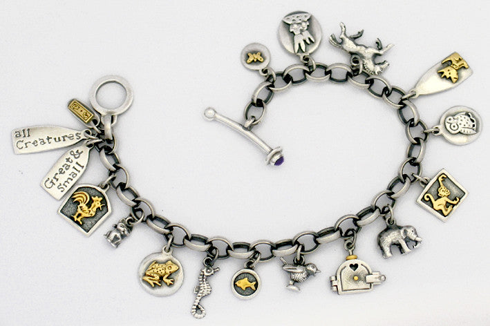 'All Creatures Great and Small', charm bracelet