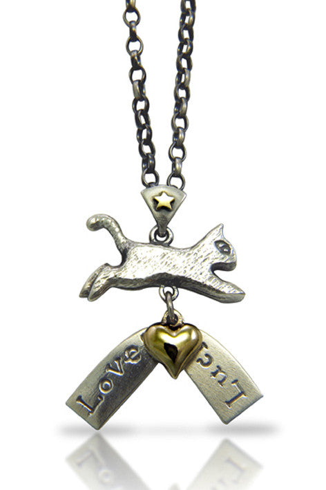 'Love and Luck Cat', necklace
