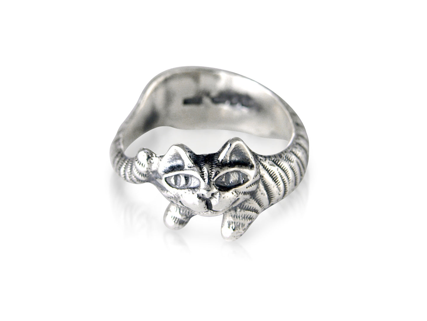 Classic Silver Cat Ring