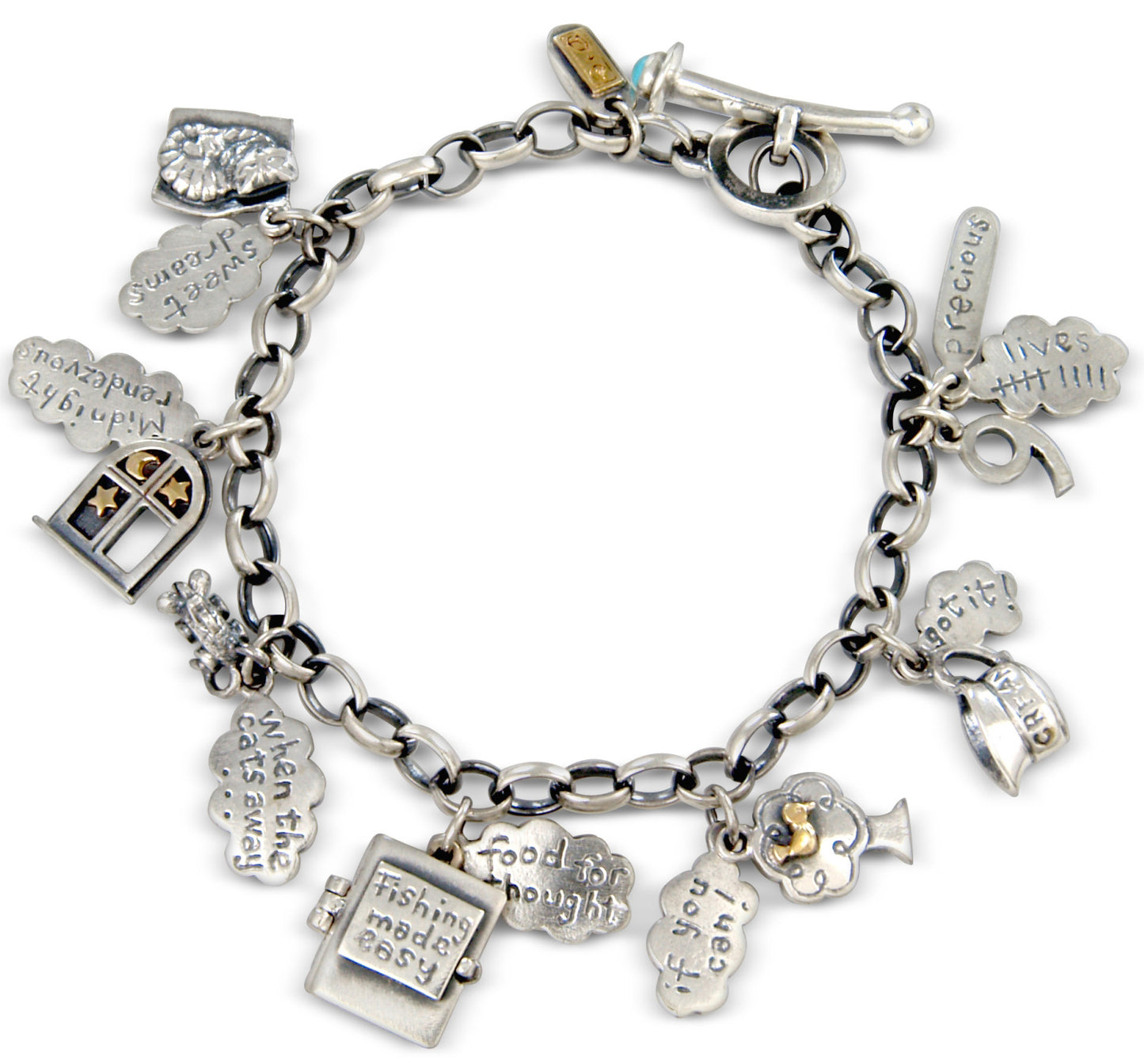 'Sweet Dreams', Cat charm bracelet